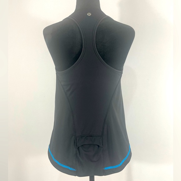 Lululemon Cardio Kick Tank Top, Built in Bra, Shades of Blue & Black, Size Small - Picture 5 of 12